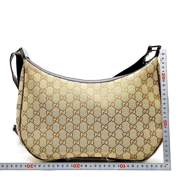 Gucci Shoulder Bag Brown Canvas 417-070325 - Picture 2 of 13